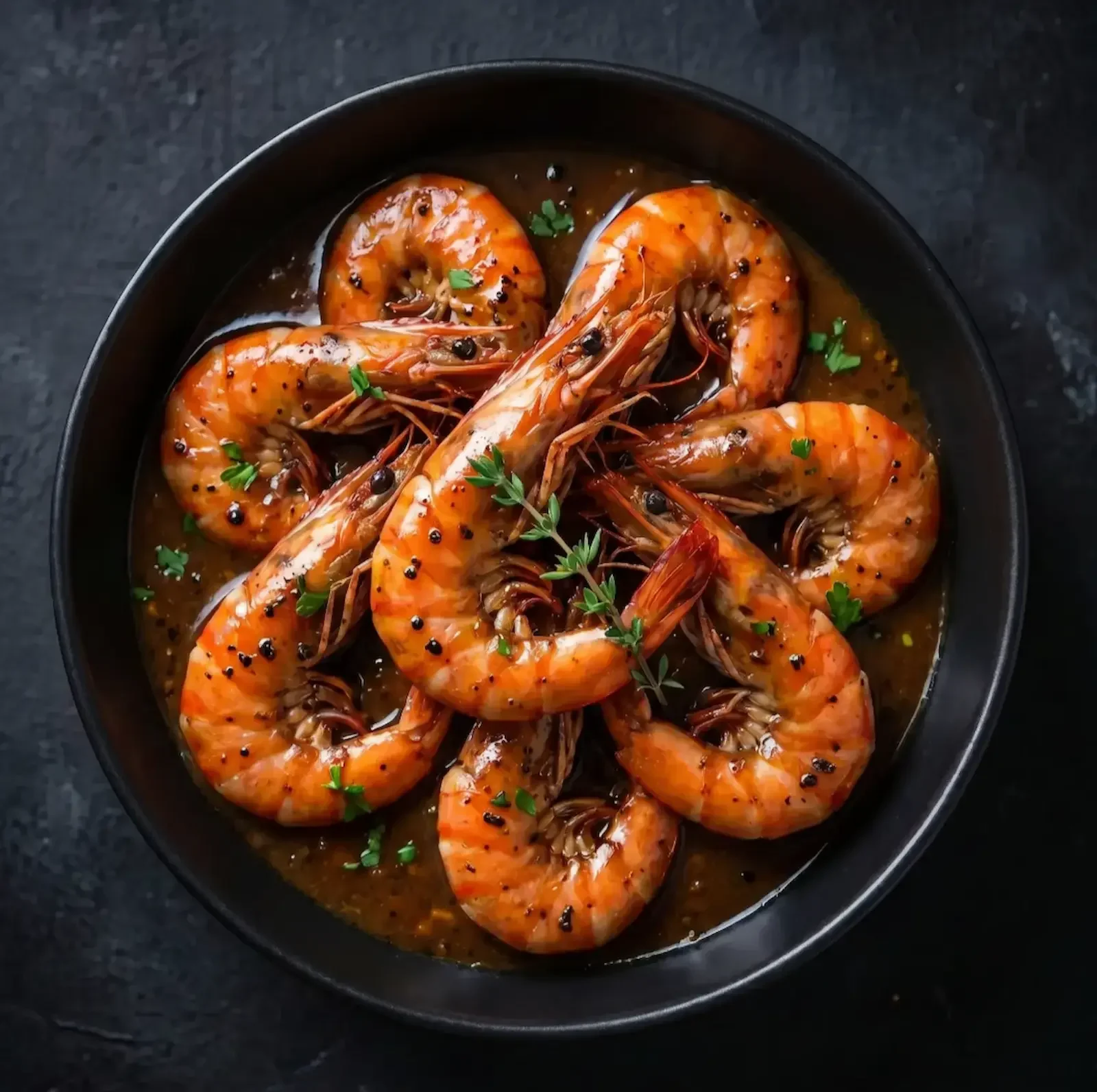 Peppered or Curried Prawns