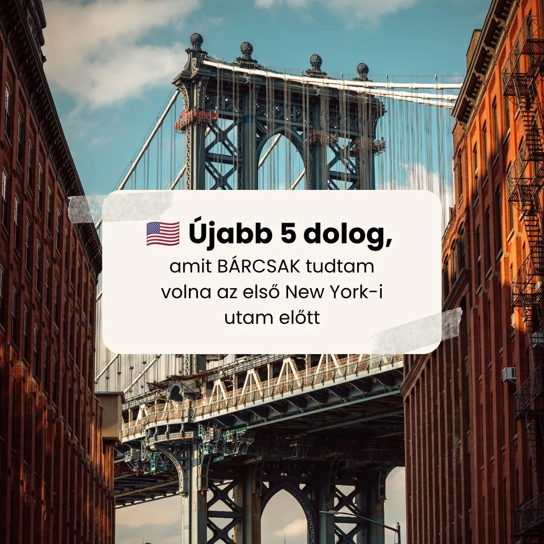 🗽🇺🇸 &Uacute;jabb 5 tipp azoknak, akik a nagy 🍎-ba k&eacute;sz&uuml;lnek 

A bio-mban tal&aacute;lhat&oacute; linken kereszt&uuml;l pedig el&eacute;rhető a New York &uacute;tikalauzom telis-tele hasznos tippekkel, aj&aacute;nl&oacute;kkal, beutaz&