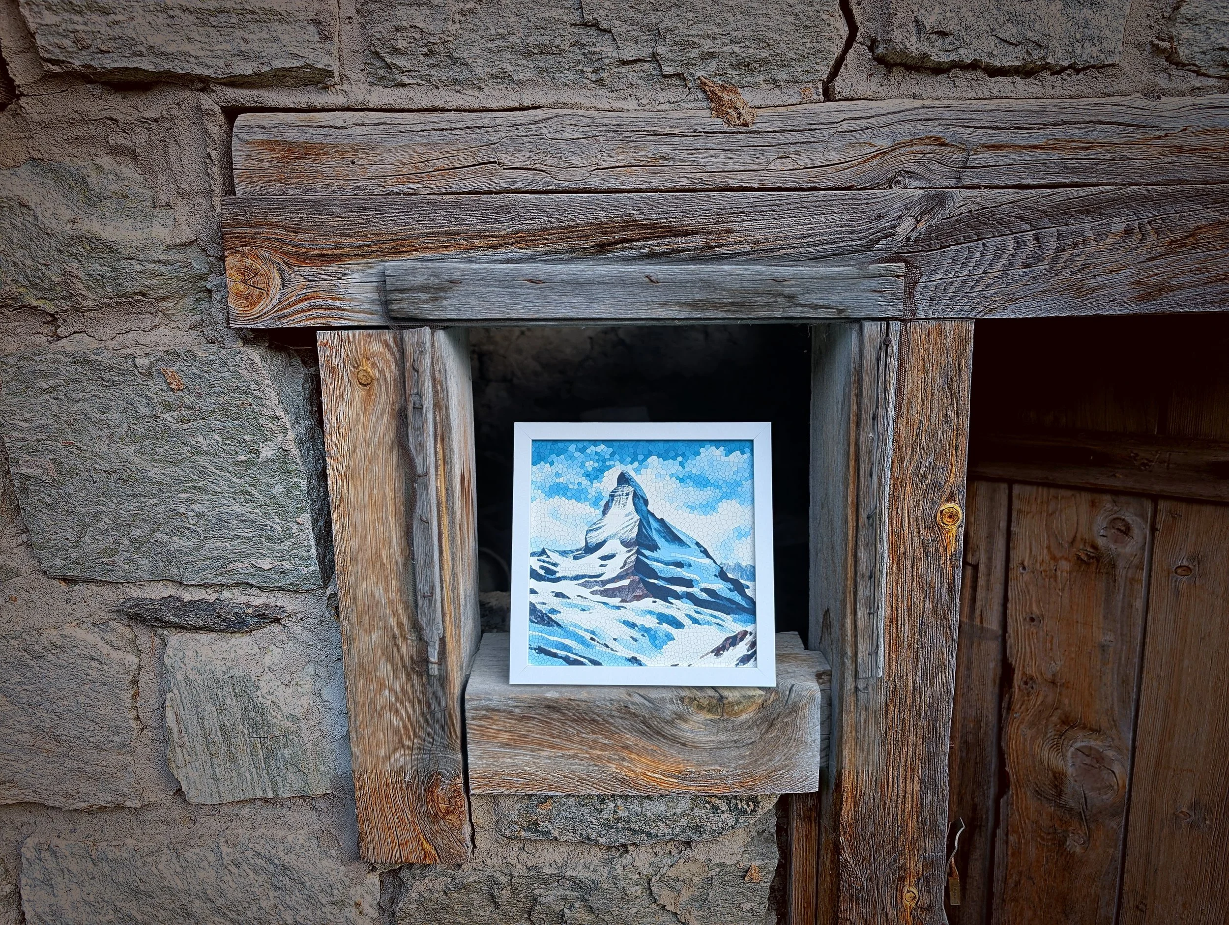The Matterhorn Silhouette - Icy blue