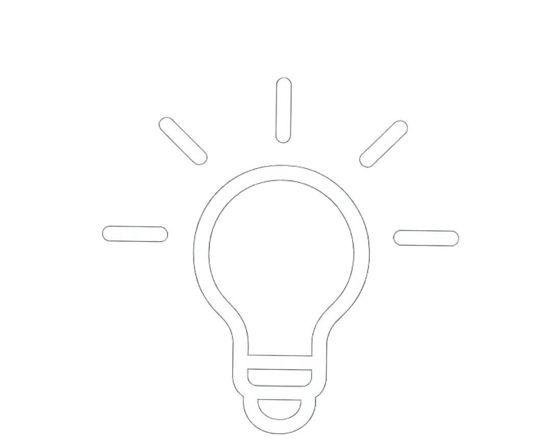 Line drawing of a kitchen stove with five burners, a rectangular oven, and a light bulb icon overlay.