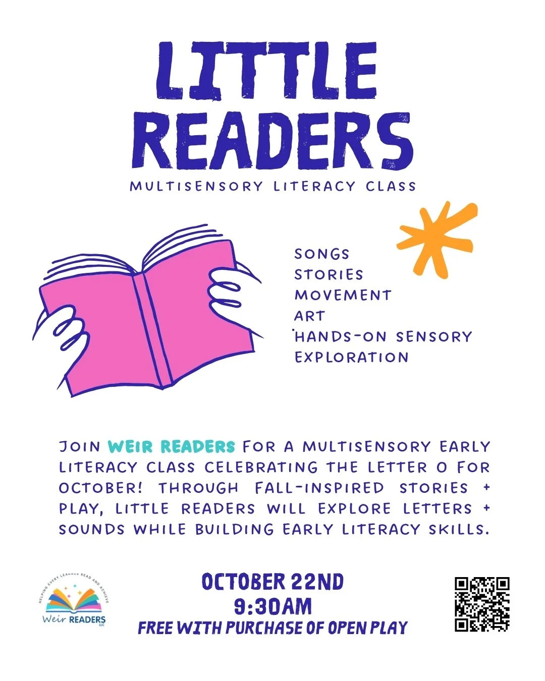 Hiya pal! Little Readers Multisensory Literacy Class on the Letter “O”