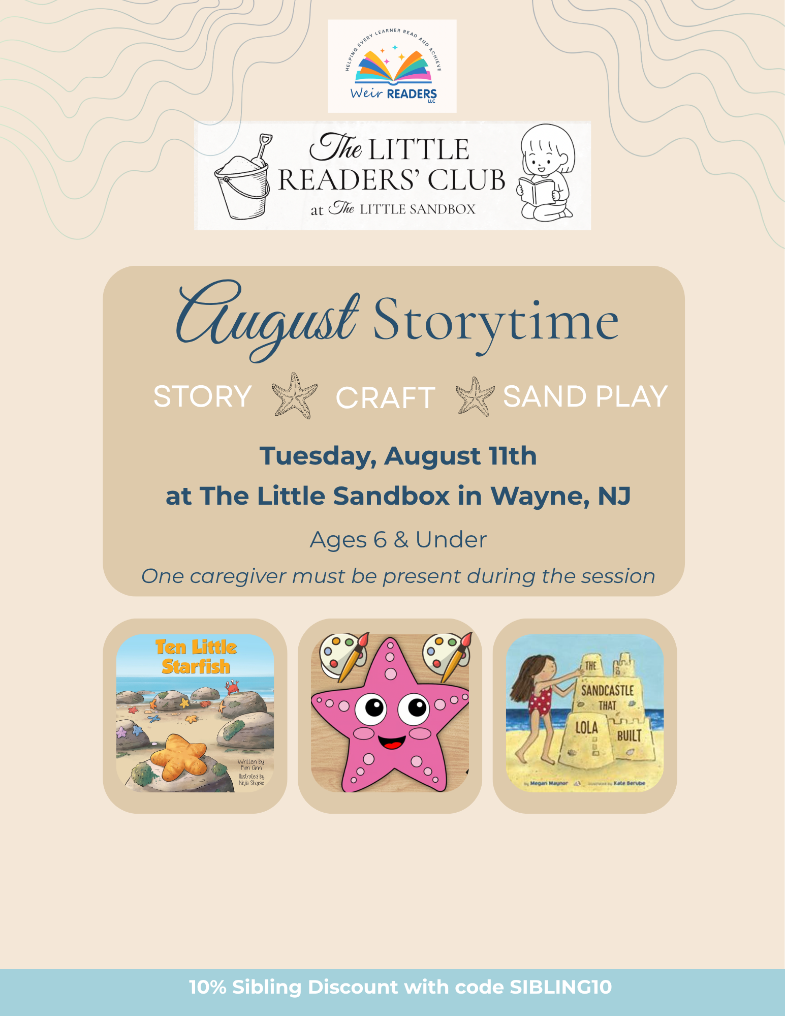 August Craft & Story time - Session 2: 10:15-10:45