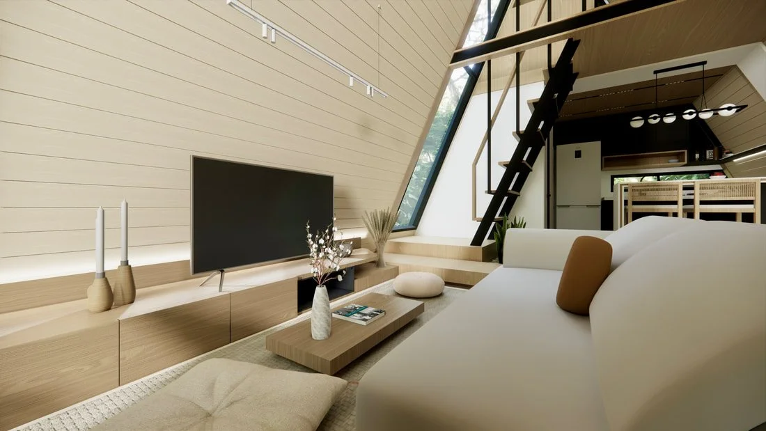 Mayon Loft Cabin first living room view