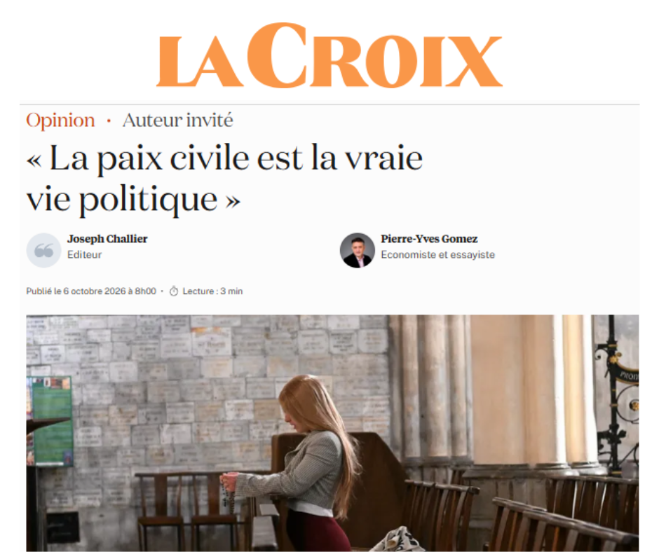 Tribune I La Croix I Priere Paix Civile