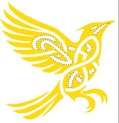 Wall banner Celtic Crow