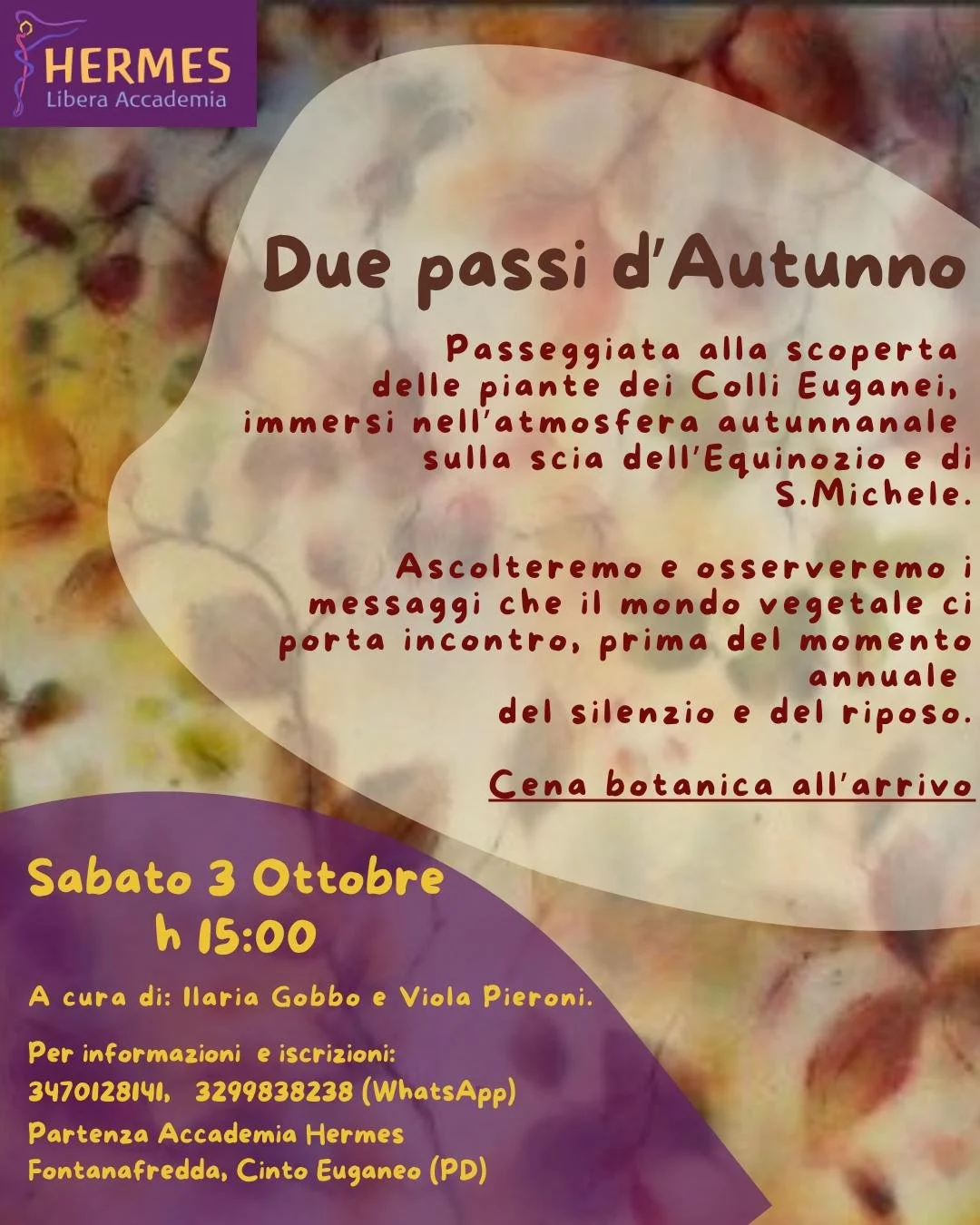Due passi d'Autunno - Passeggiata botanica
