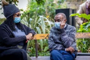 Couple who are distanced before marriage counseling at Unload It Therapy