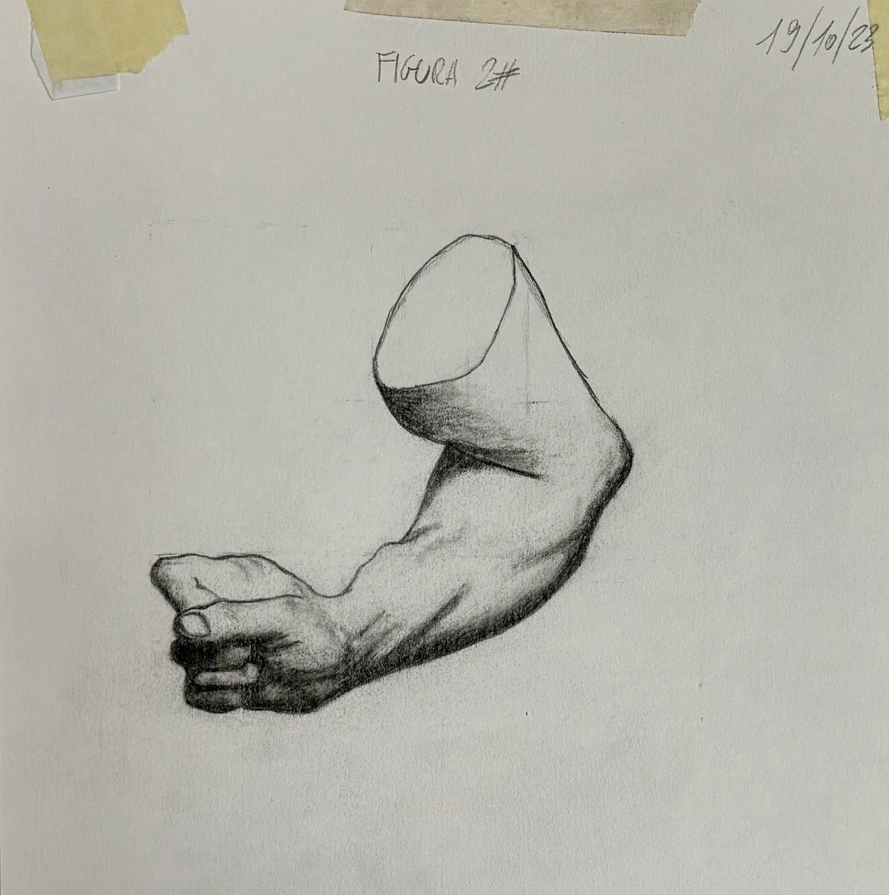 STUDIO DI BRACCIA E MANO,
[Grafite su carta
19/10/2023]