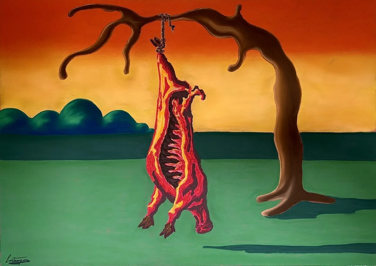 PAESAGGIO DELL'INEVITABILE, PASTELLI MORBIDI, 50 X 70 CM