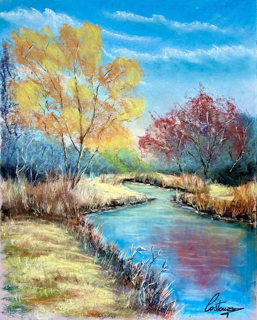 SEGRETI D'ACQUA, PASTELLI MORBIDI, 47 X 38 CM