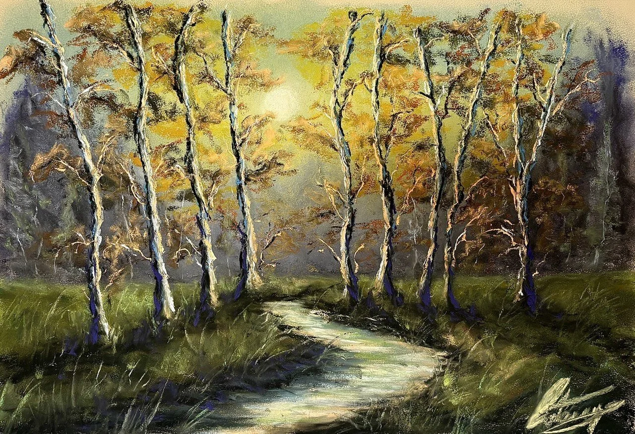 VERSO L'IGNOTO, PASTELLI MORBIDI, 30 X 42 CM
