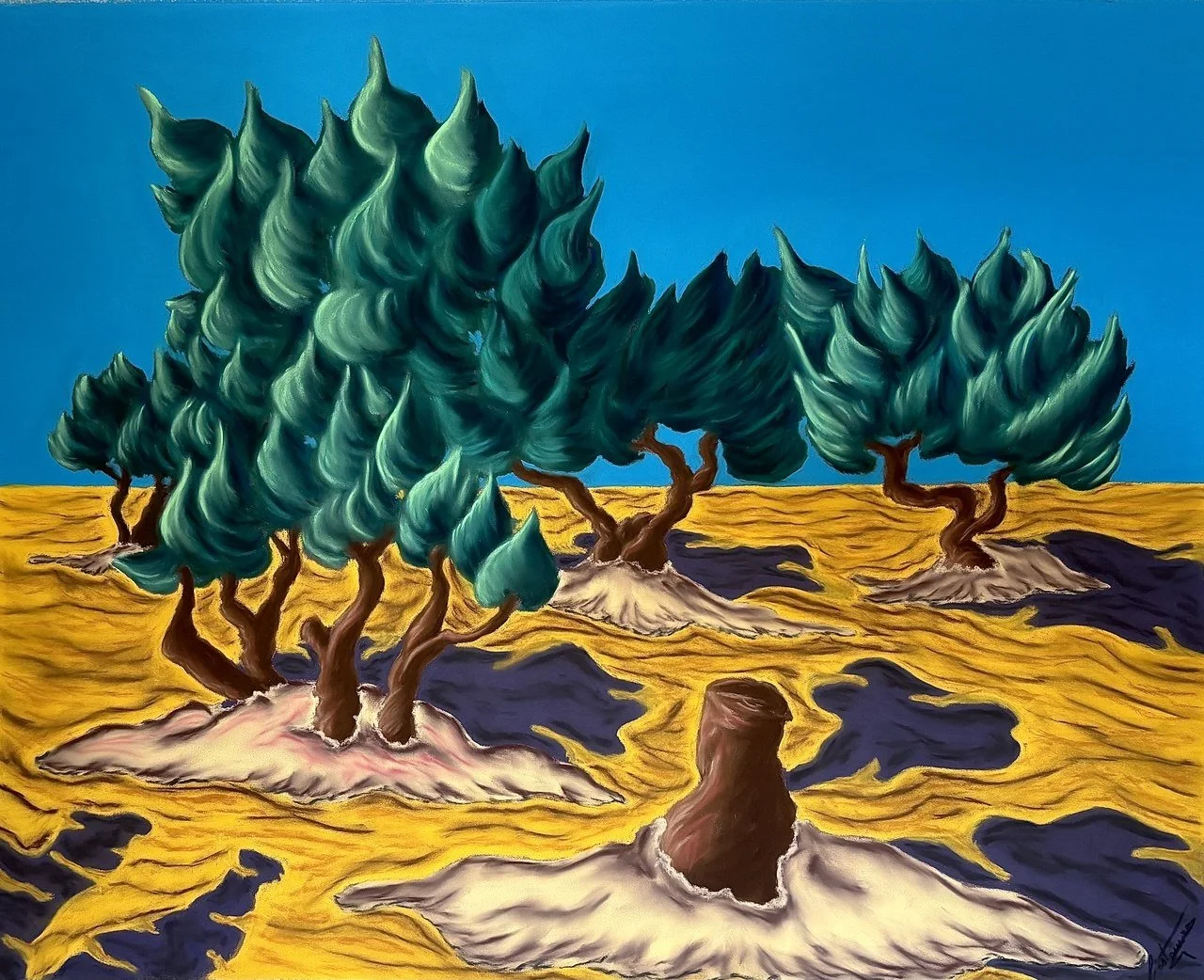 ULIVI, PASTELLI MORBIDI, 50 X 60 CM