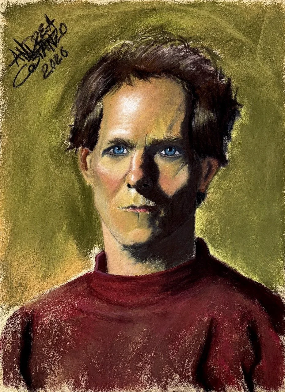 RITRATTO DI UOMO, PASTELLI MORBIDI, 40 X 30 CM