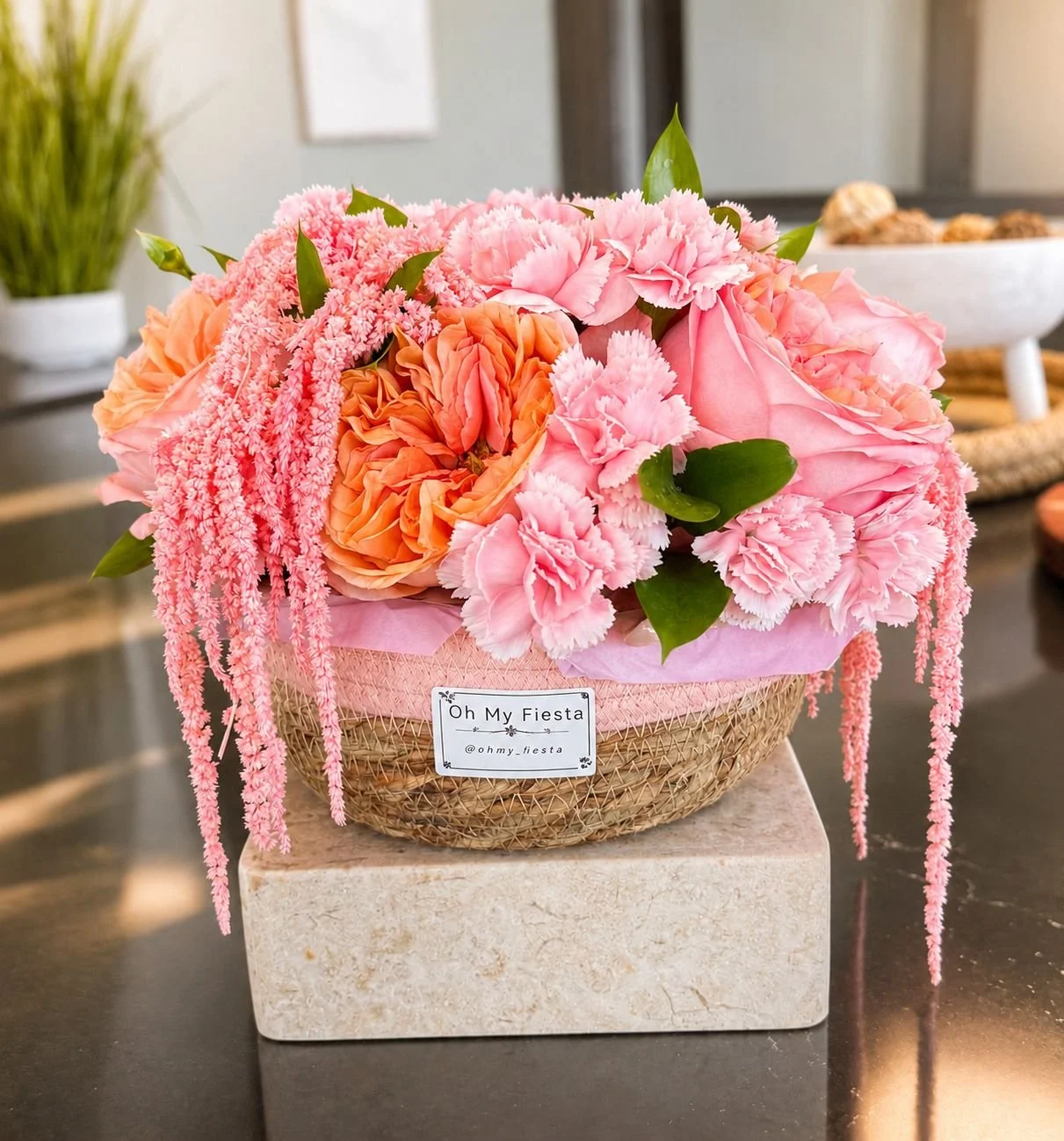 Blush Garden Basket