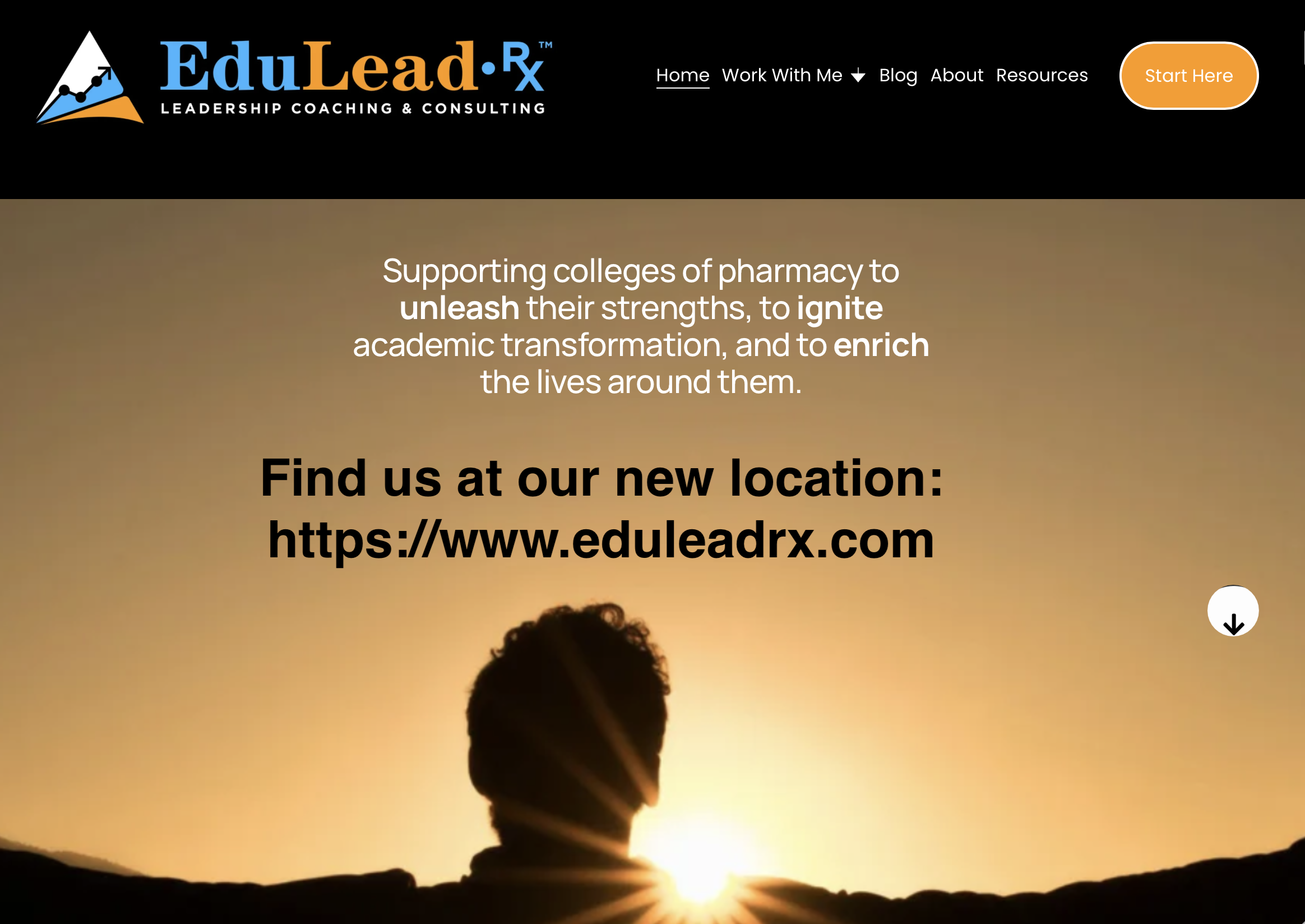 image of the eduleadrx website