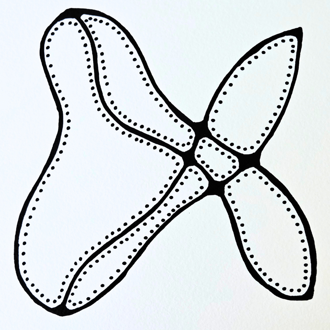 neurographic art pattern with dots