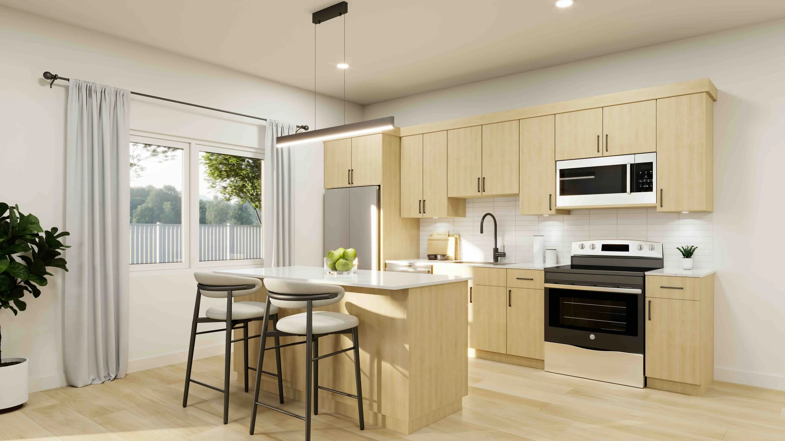 Contemporary Winnipeg apartment kitchen with premium finishes