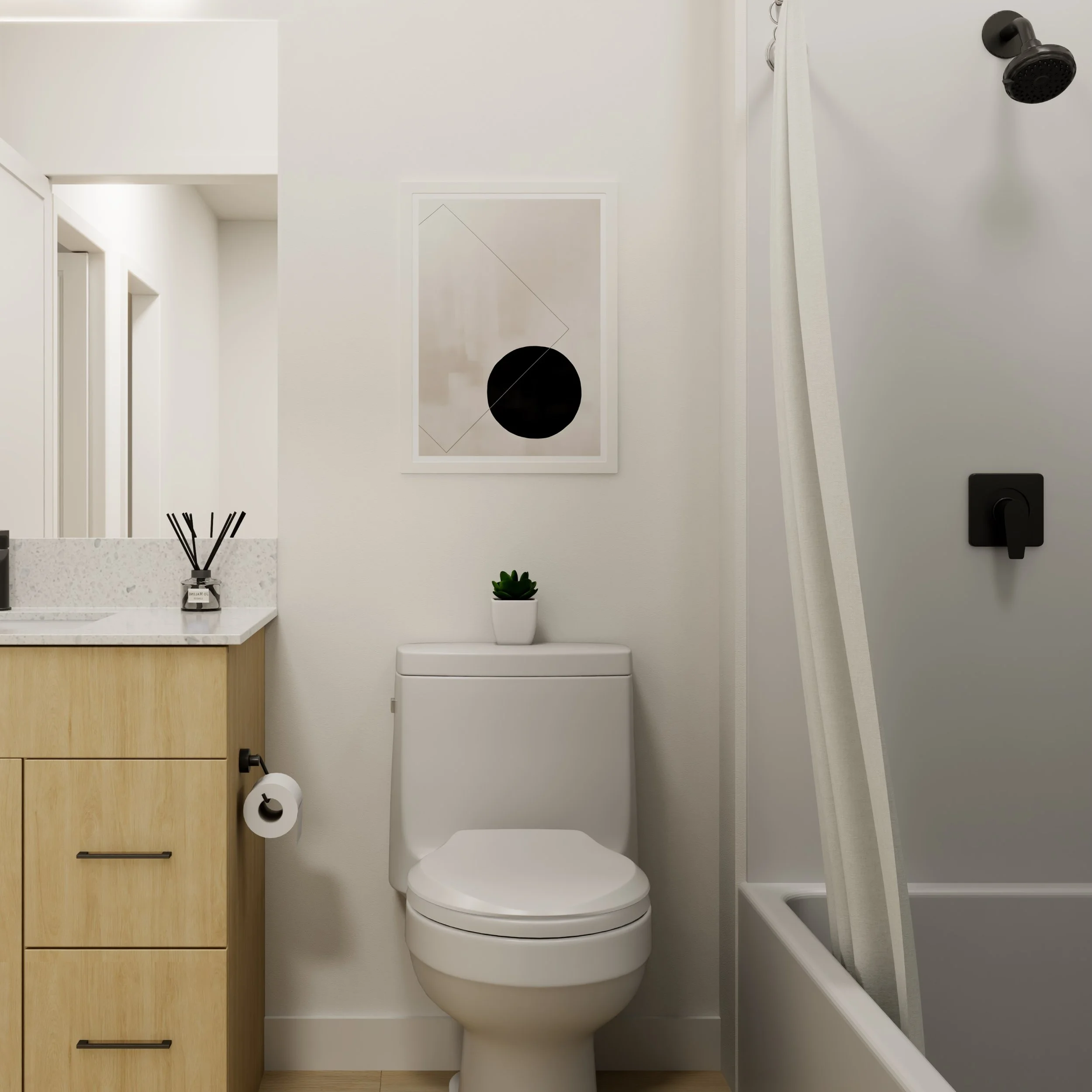 Bright bathroom in a Winnipeg rental apartment