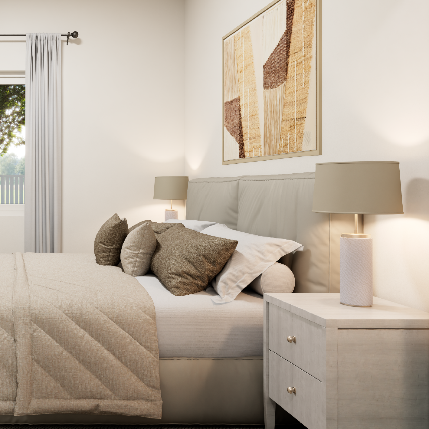 Bright bedroom with large windows at 235 wentworth