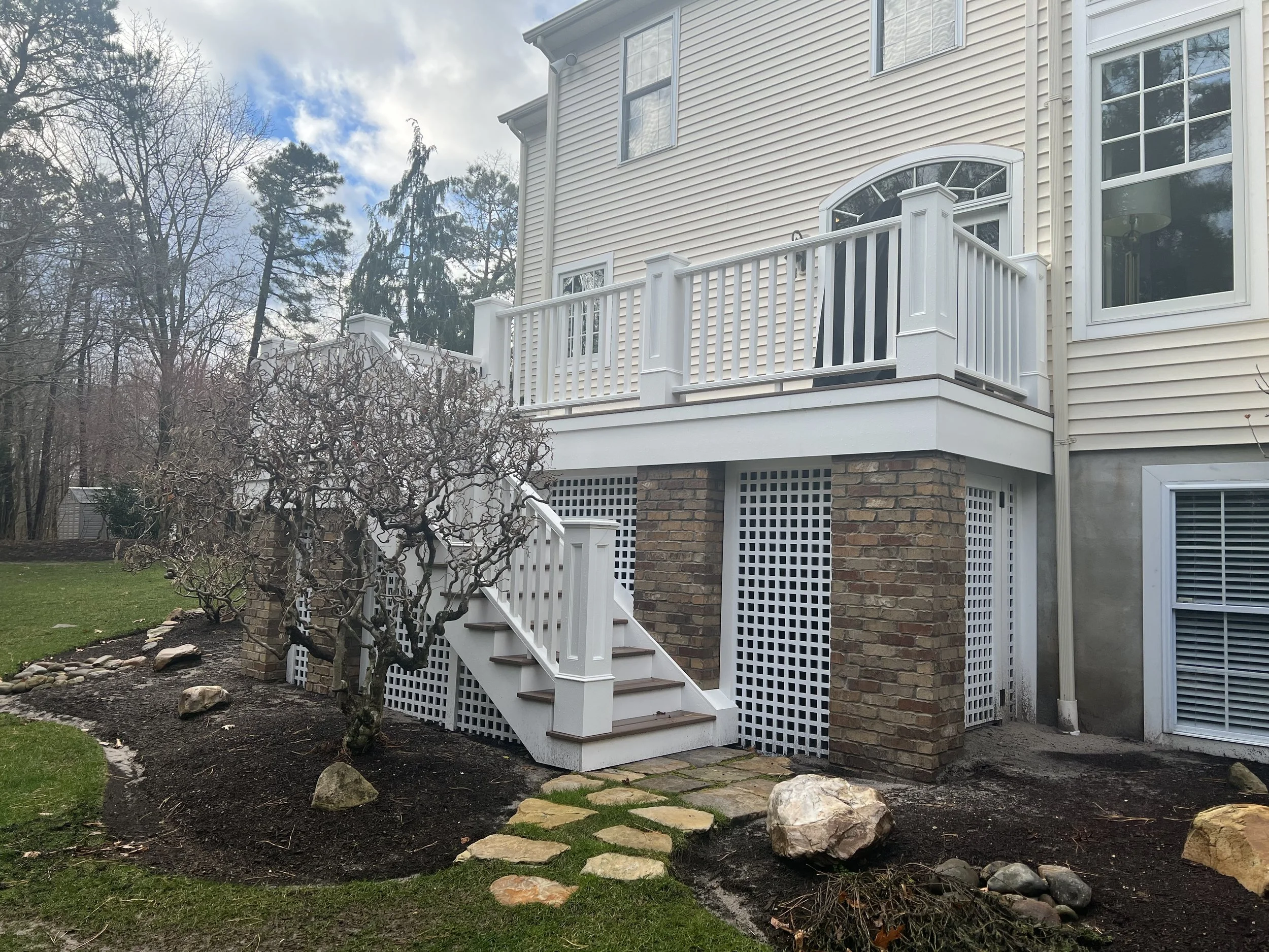 Custom PVC Railing (Intex) and Custom PVC Deck Enclosure, Wall Twp. NJ