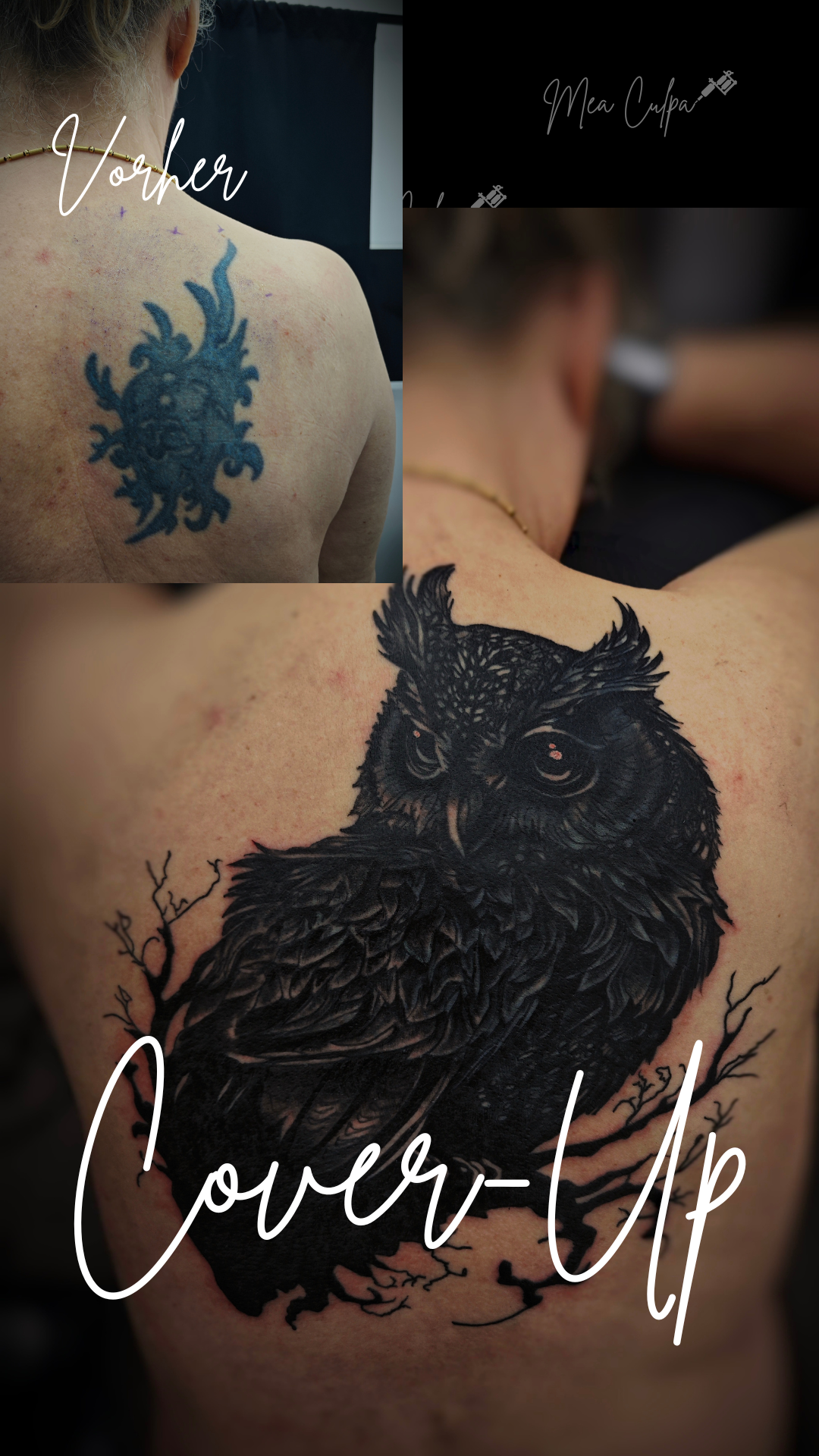 Cover Up Tattoo Kaiserslautern Owl Tattoo