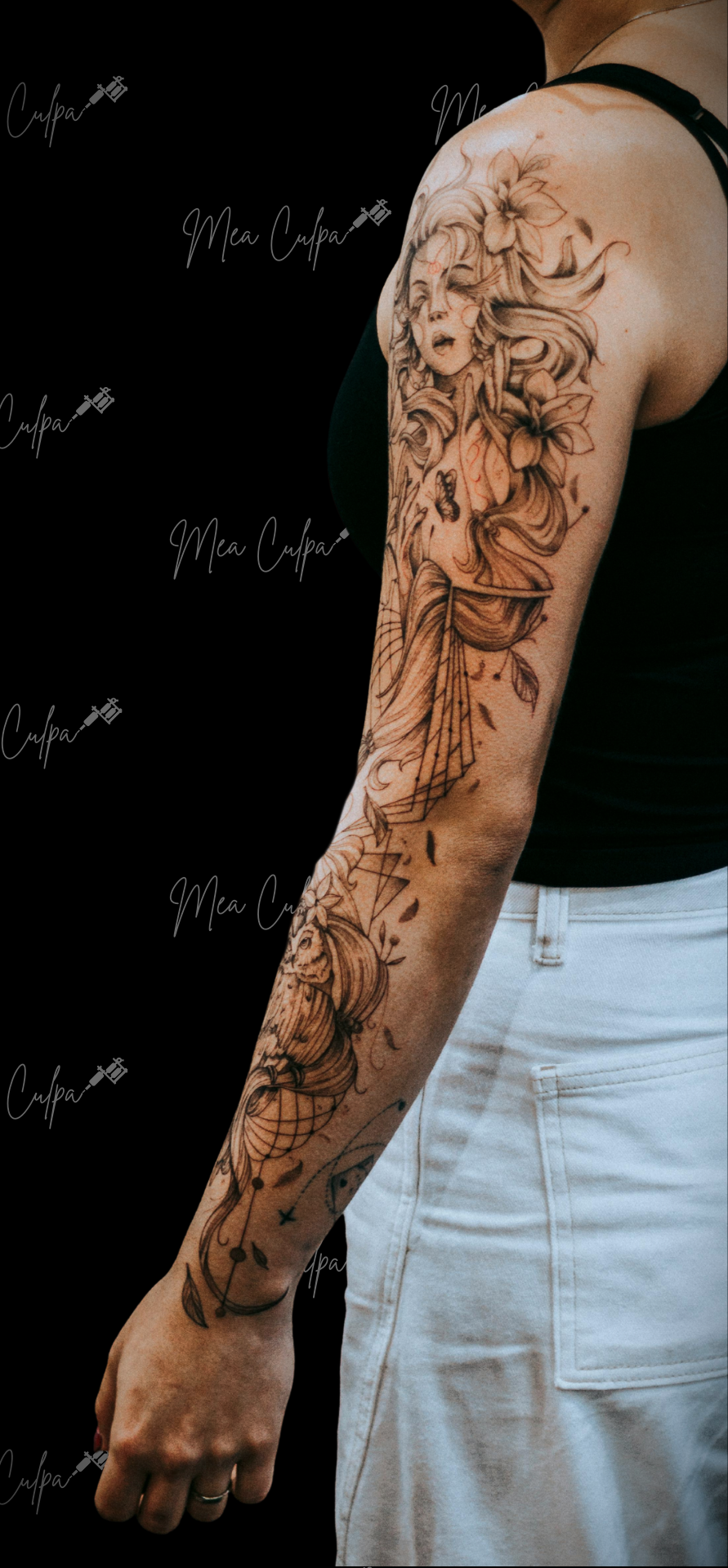 Portrait Tattoo Finline Shading