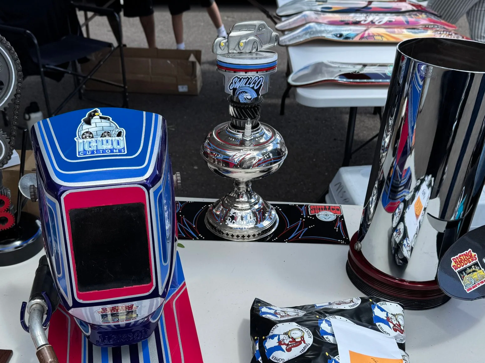 Rising Rodders attending MSRA Back to the 50’s this weekend have the chance to win this trophy built all in house at Swillco Speed Shop! 
Thanks to all who helped put this together at the shop & good luck to the Rising Rodders!