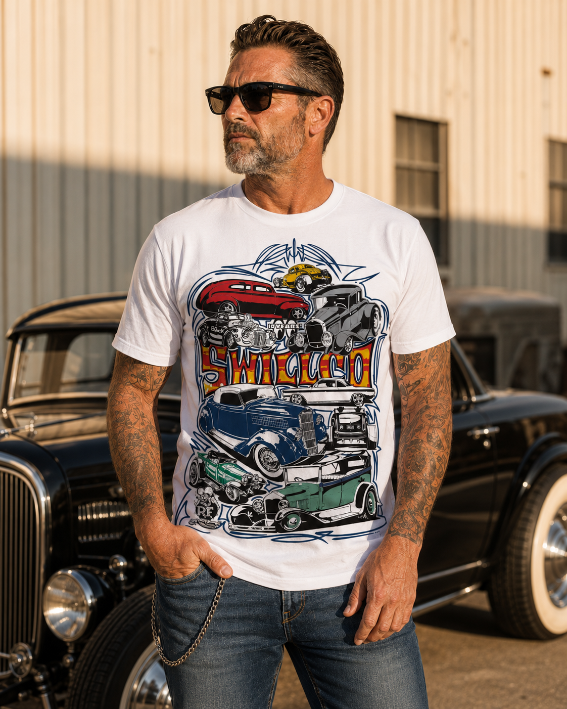 Celebrate 10 years of Swillco Speed Shop with our limited-run anniversary tee. A limited-run design celebrating a decade of custom cars, craftsmanship, and horsepower. Pre-sale open now.