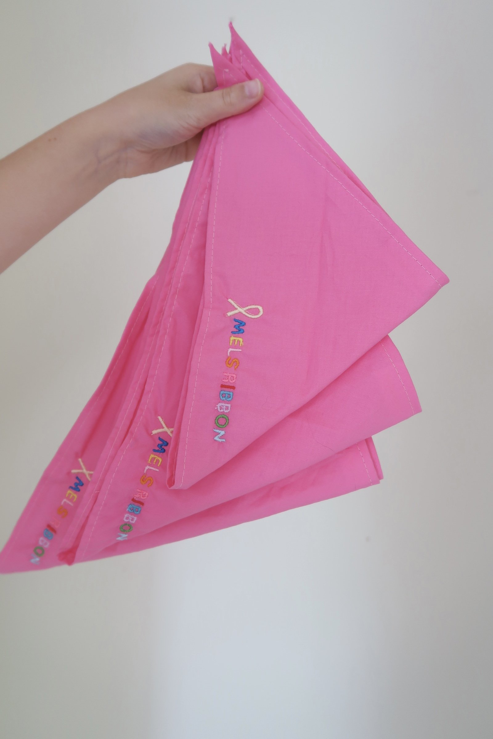 Pink Mel's Ribbon Bandana