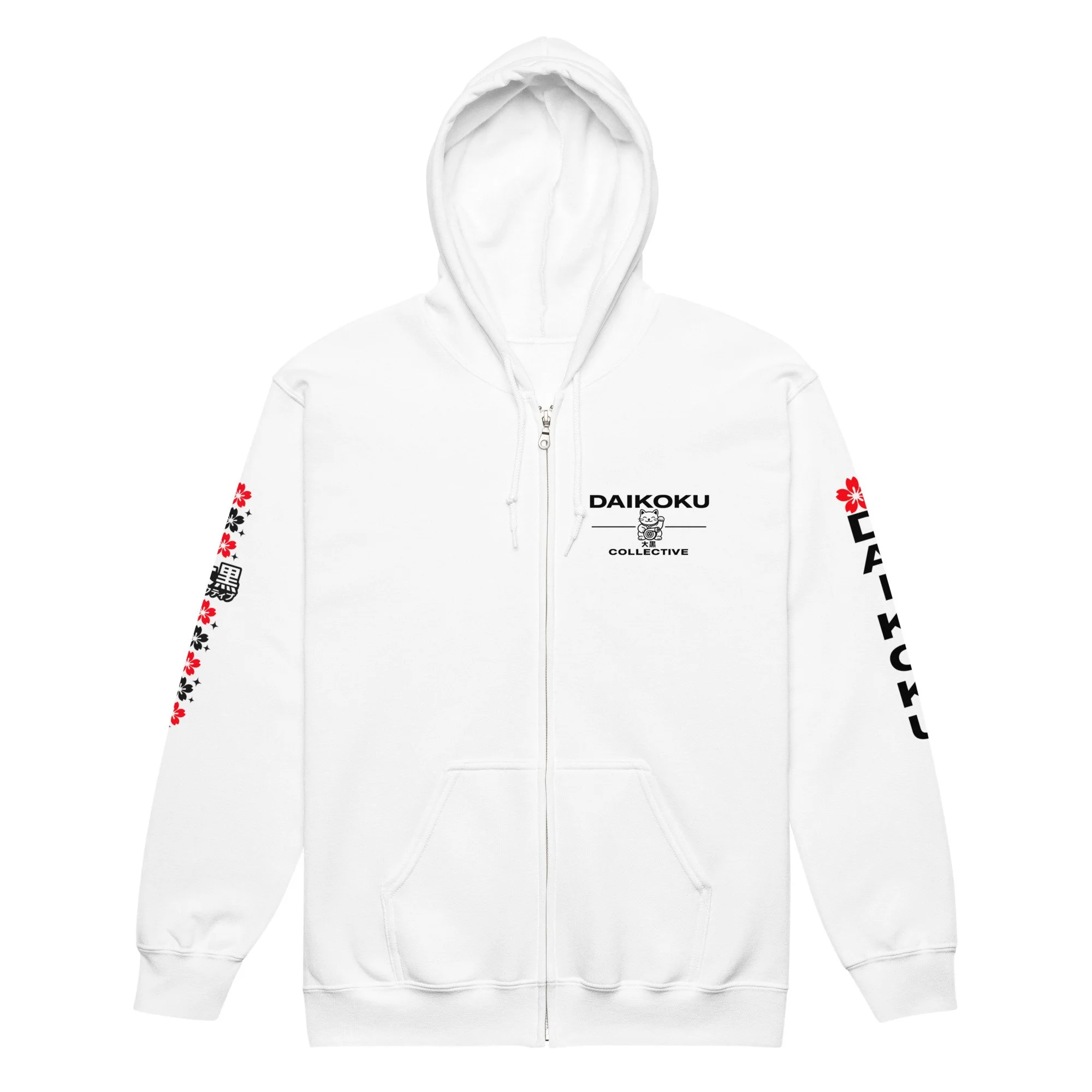 Night Drive Heavy Blend Zip Hoodie - Black Decal