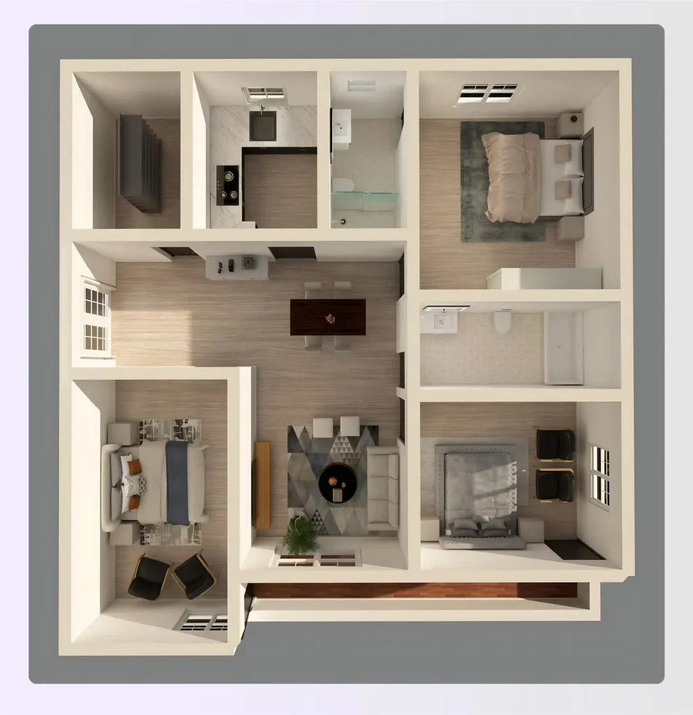 3 Bedrooms/ 1 Bathroom