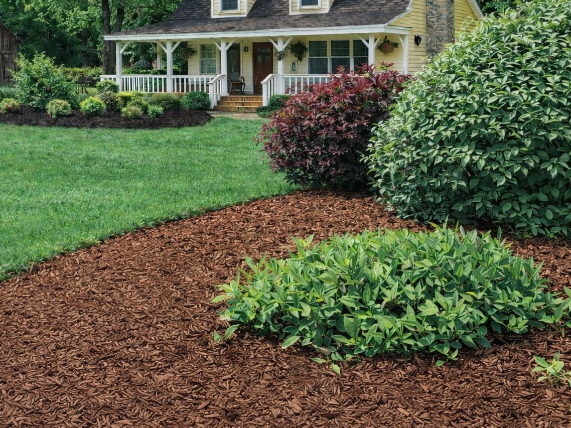 Bag of mulch being held