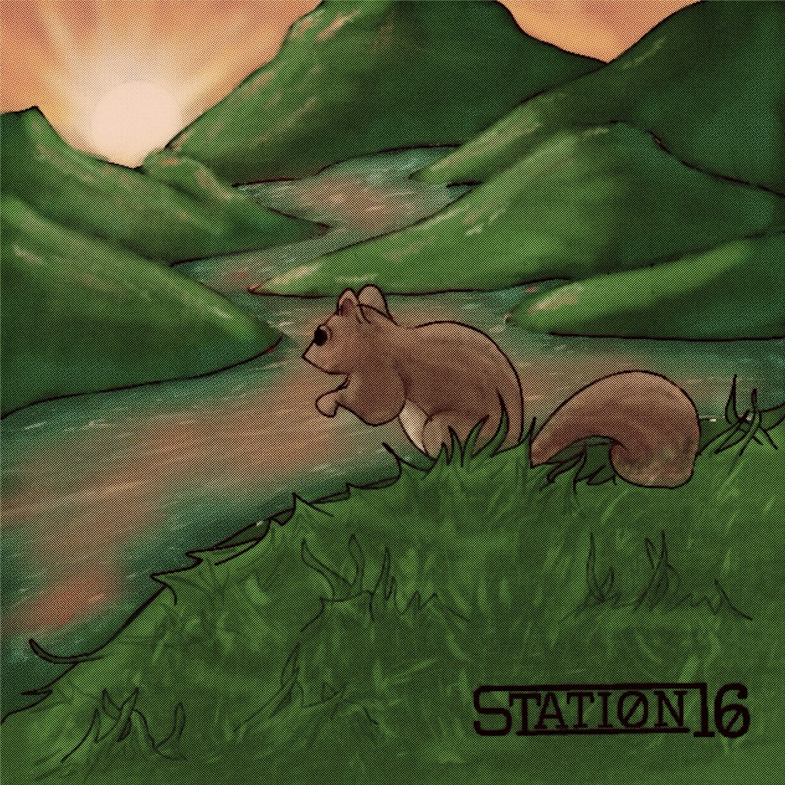 Album art for the song “Just Wondering” by Station 16. Illustration by Jed Johnson.