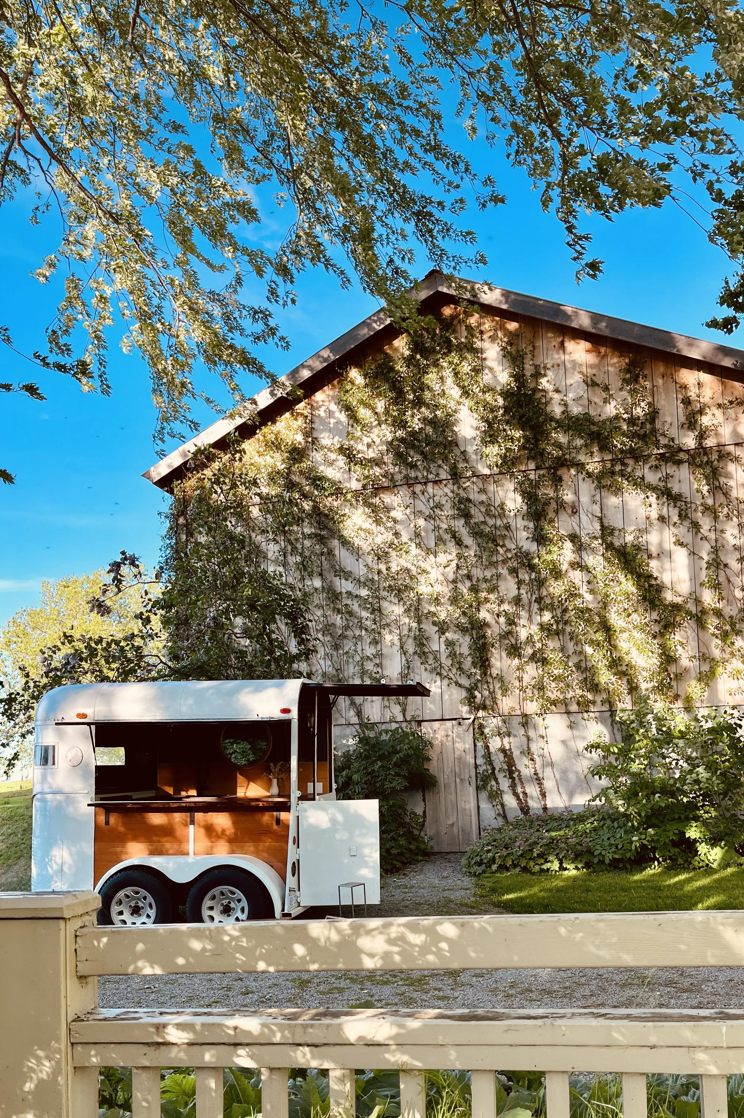 Mobile Bar for your next event. Horse Trailer renovated into a mobile bar that comes to your party.