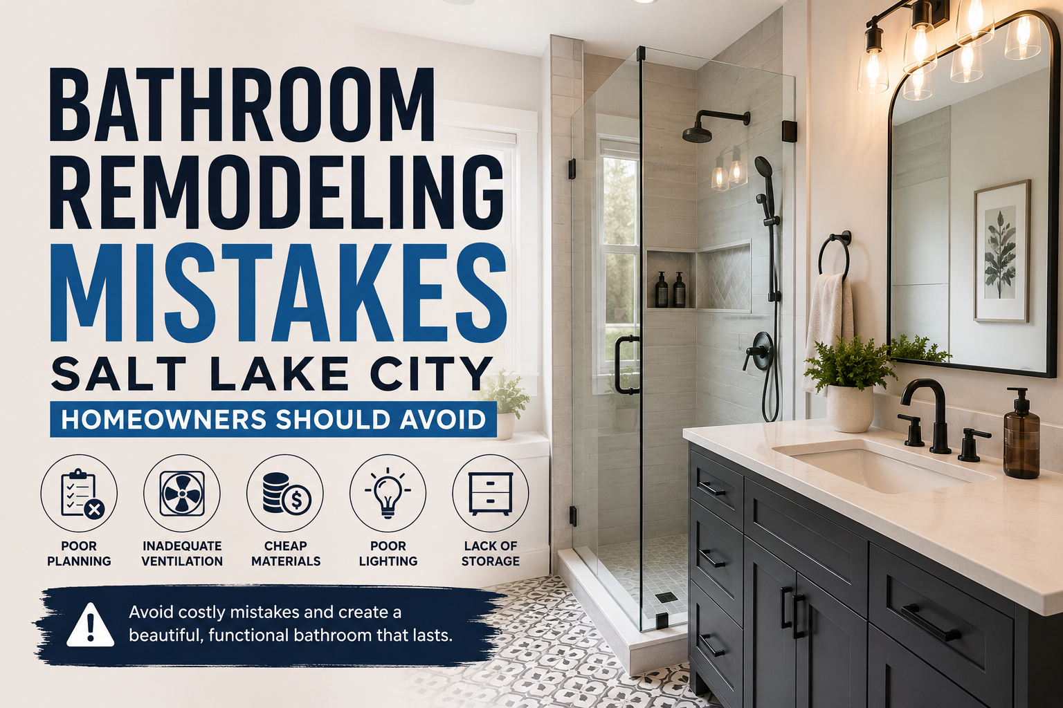 Bathroom Remodeling Mistakes Salt Lake City Homeowners Should Avoid