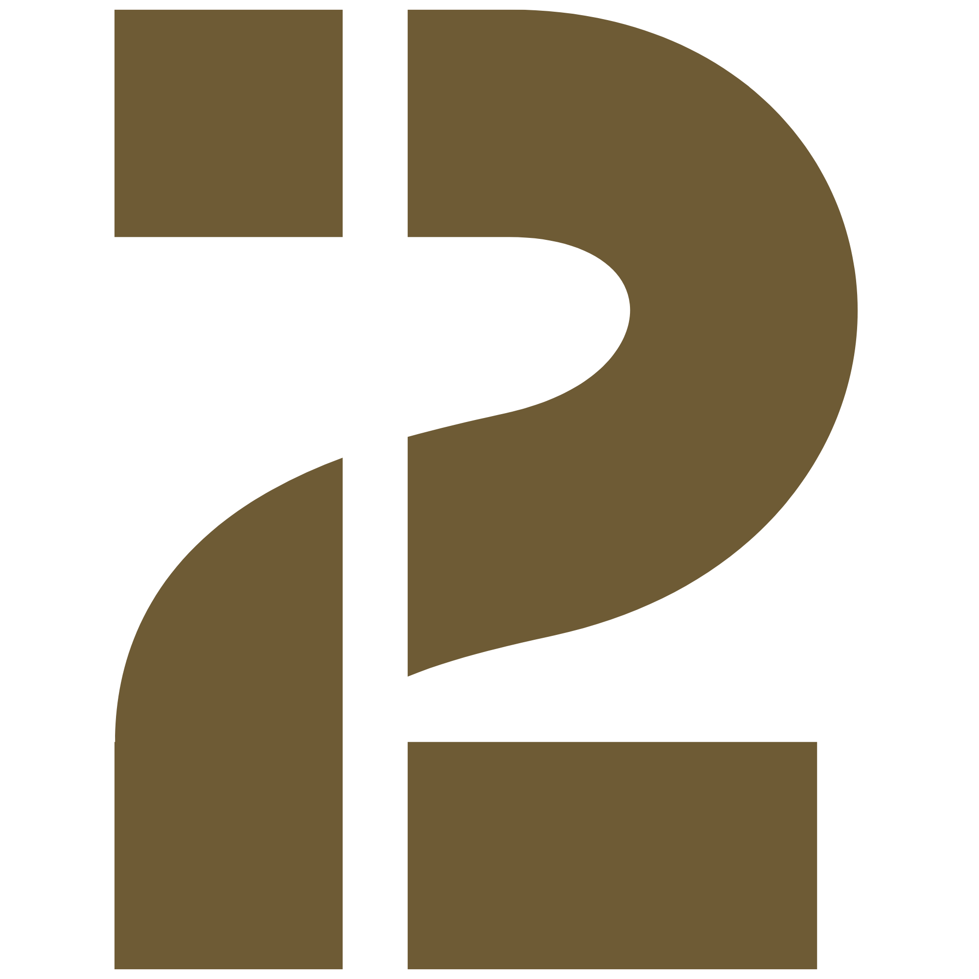 Large black and gold number 2 with a gold square in the top left corner, against a black background.