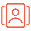 Icon of a user profile with layered images