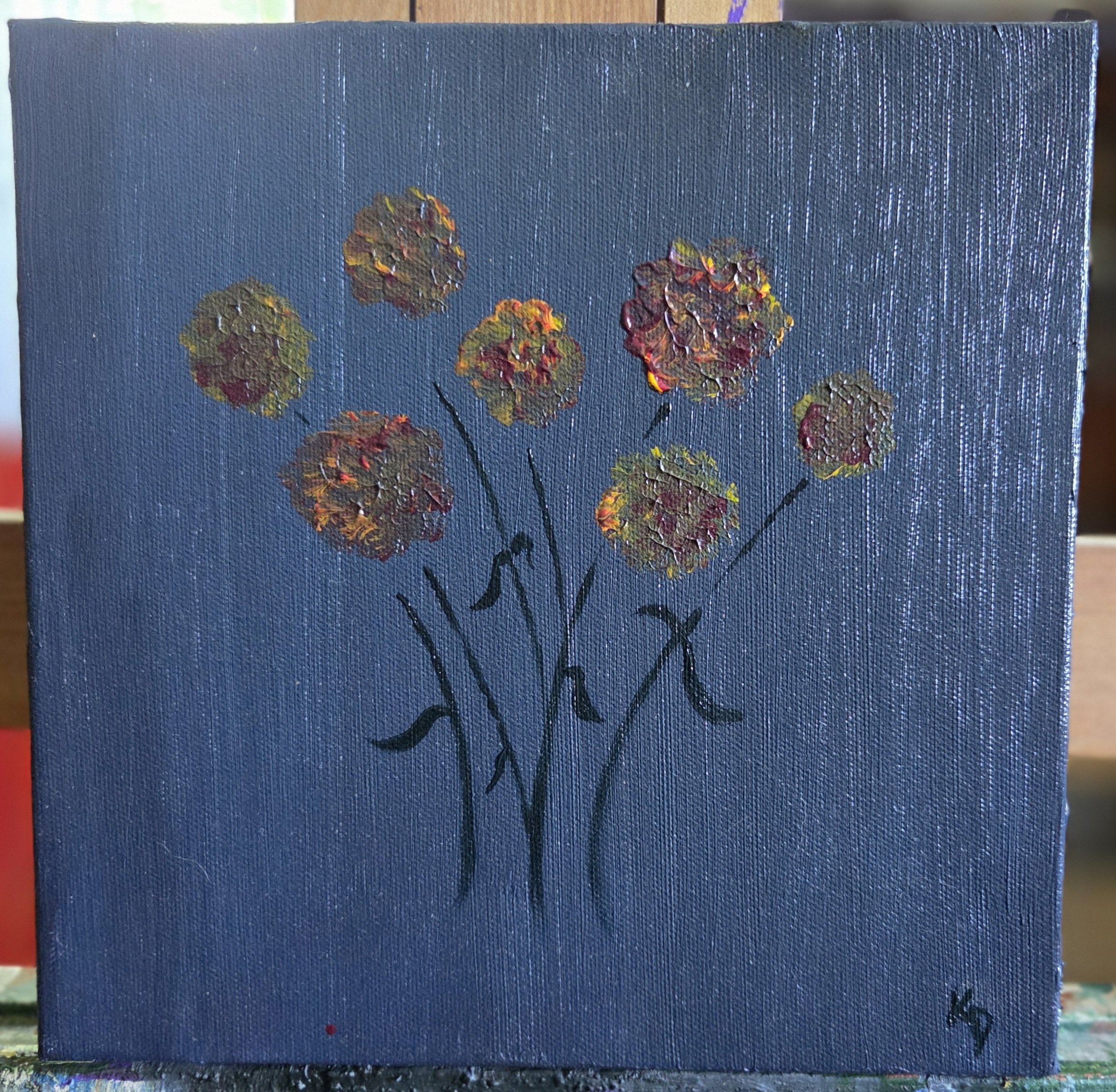 Series: Deconstructed Floral Simplicity (Small Blue)