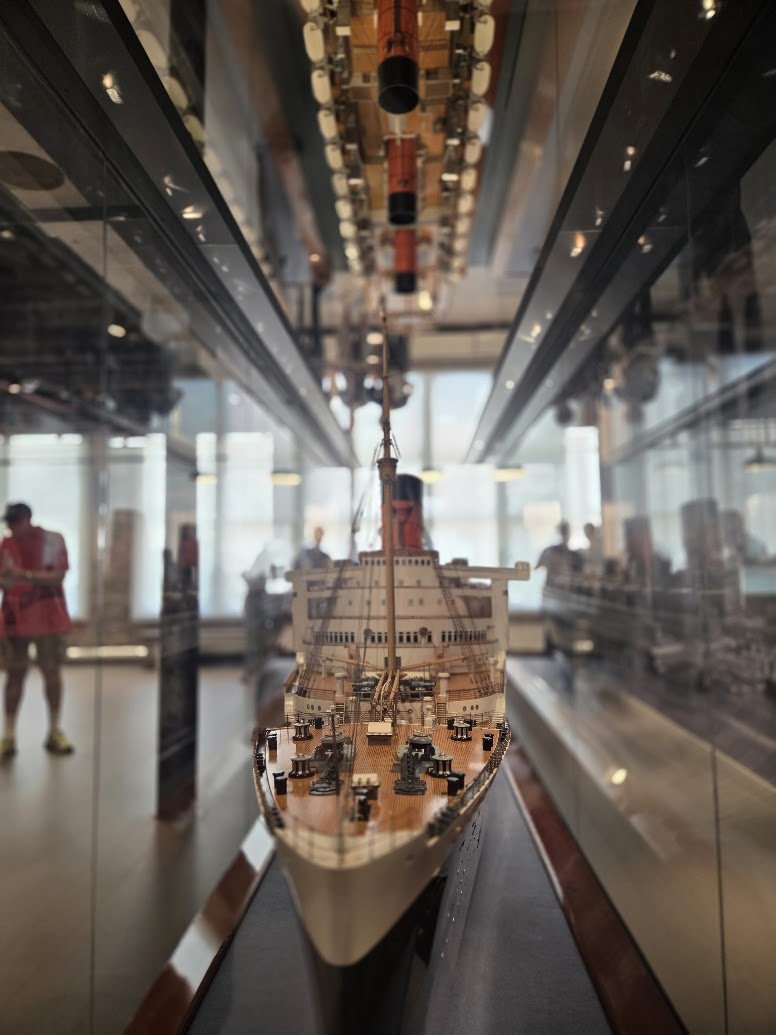 2024 South Street Seaport Museum Maritime City Exhibit and the refurbished QUEEN MARY model