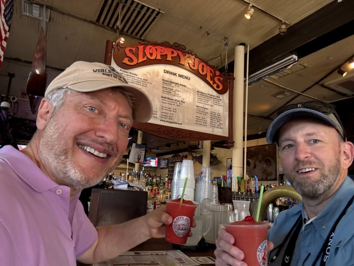 PONY Board members Bob Allen and Stuart Gewirtzman at Sloppy Joe’s bar.