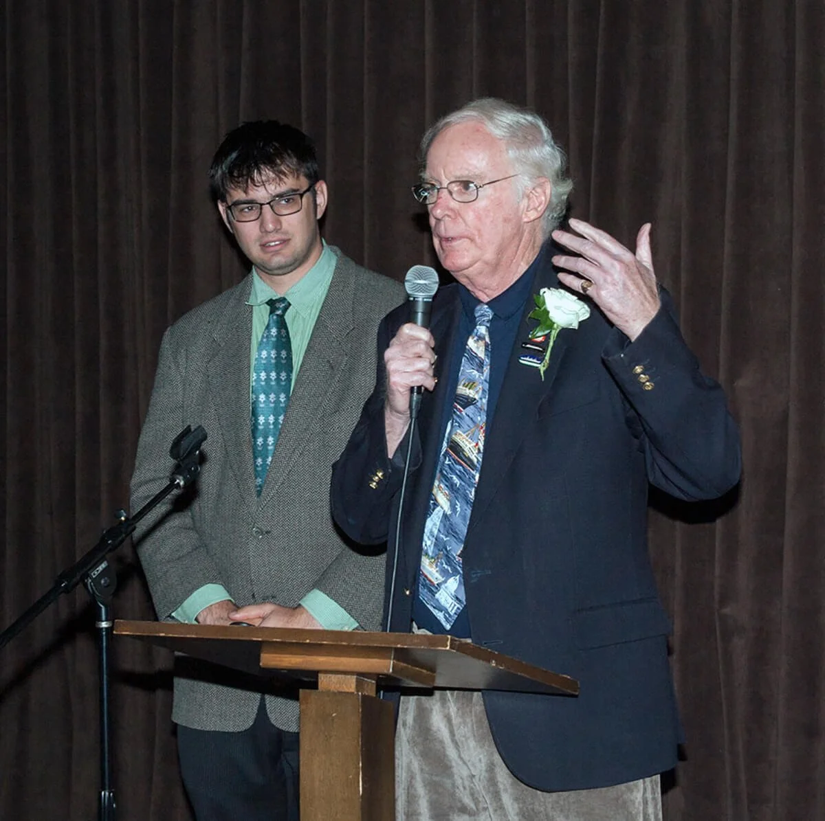 Greg Fitzgerald (left) with Ted Scull. (Photo: Tee Adams)