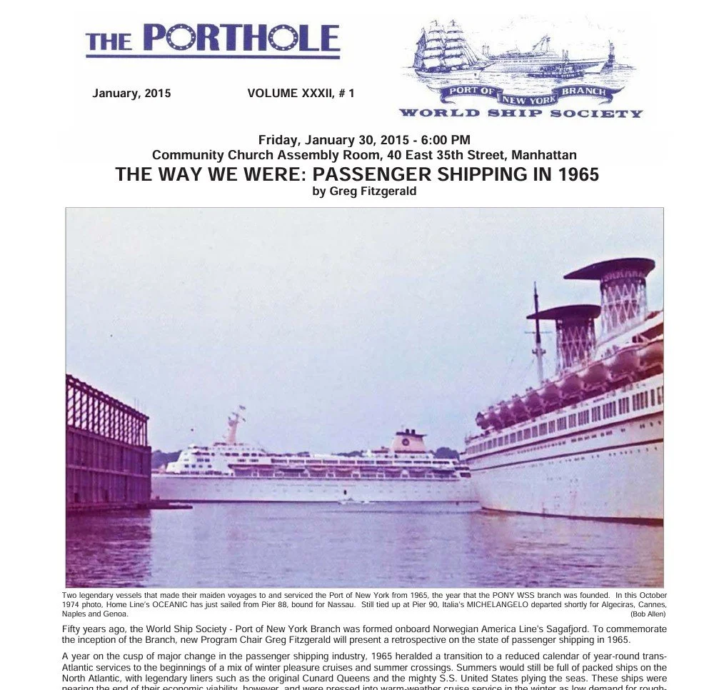 THE PORTHOLE | 2015 (Jan - Dec)