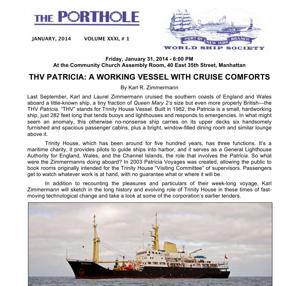 THE PORTHOLE | 2014 (Jan - Dec)