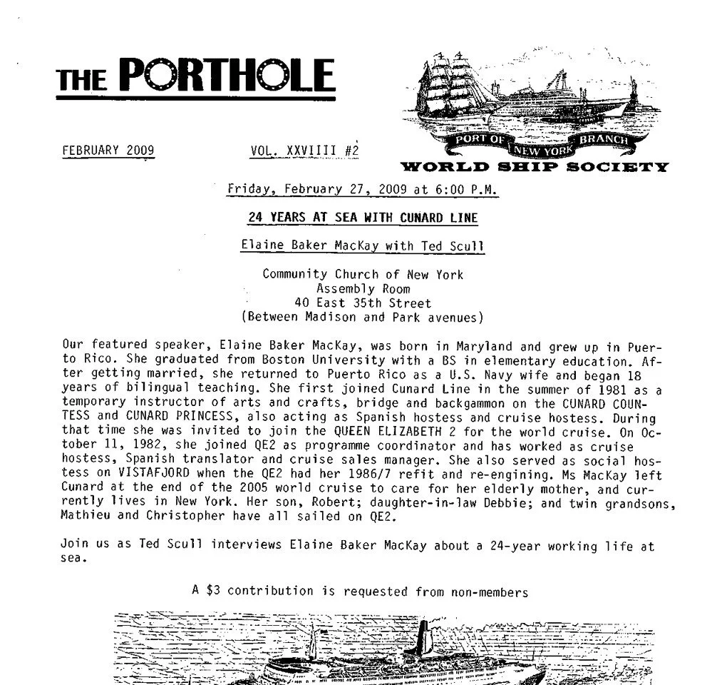 THE PORTHOLE | 2009 (Jan - Dec)