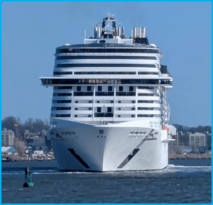 MSC MERAVIGLIA, Departing from Brooklyn Cruise Terminal, NY, March 2026 (Justin Zizes)