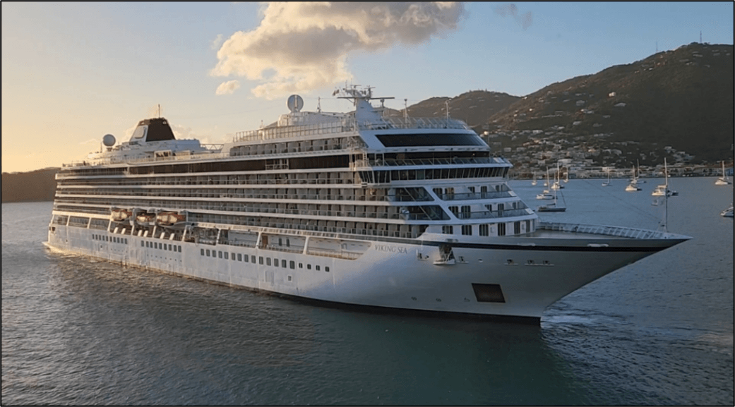 Viking Cruise Line VIKING SEA, St. Thomas, VI, February 2025 (Preston Baker)