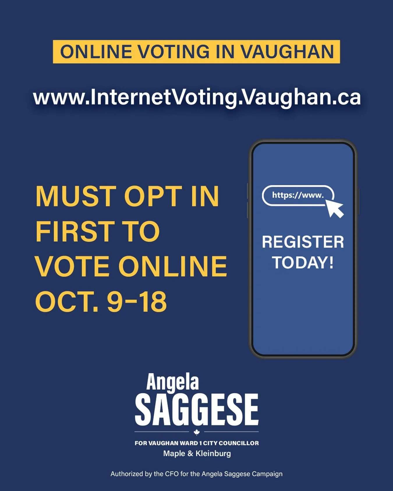 ➡️ www.InternetVoting.Vaughan.ca