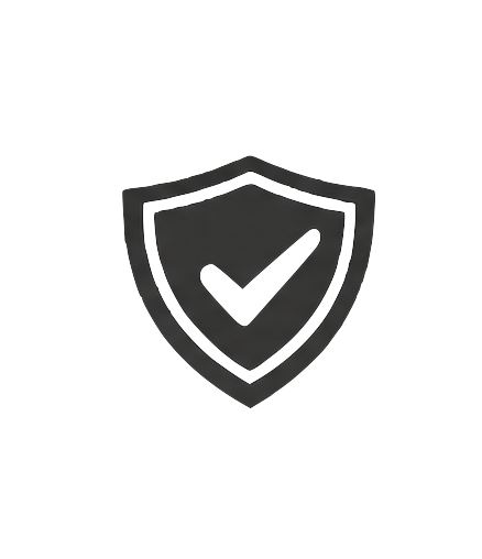 Icon of a shield with a check mark symbolizing security or protection.