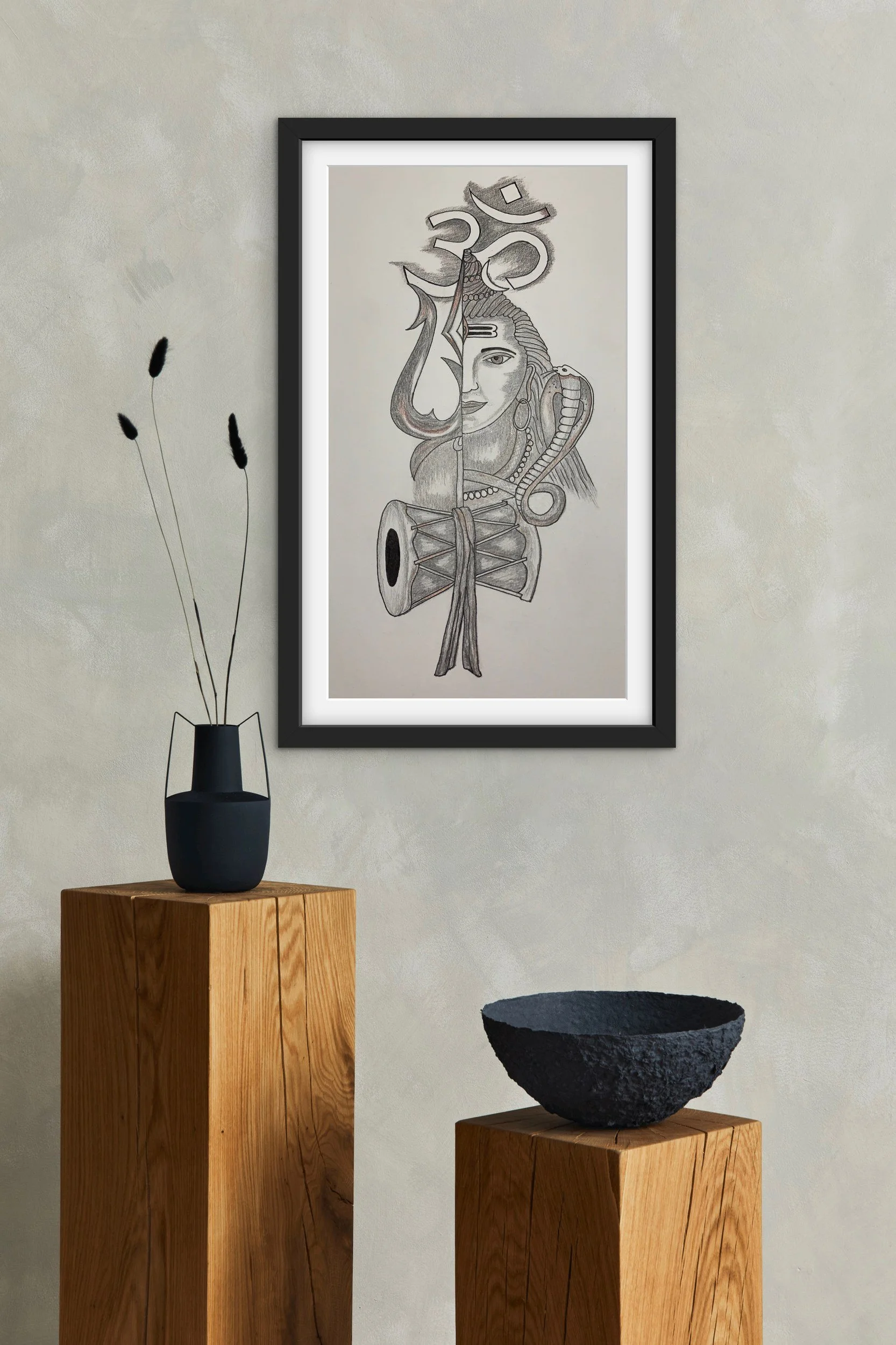 grey-shiva-divine-balance-pencil-drawing-painting-in-room-2.jpg