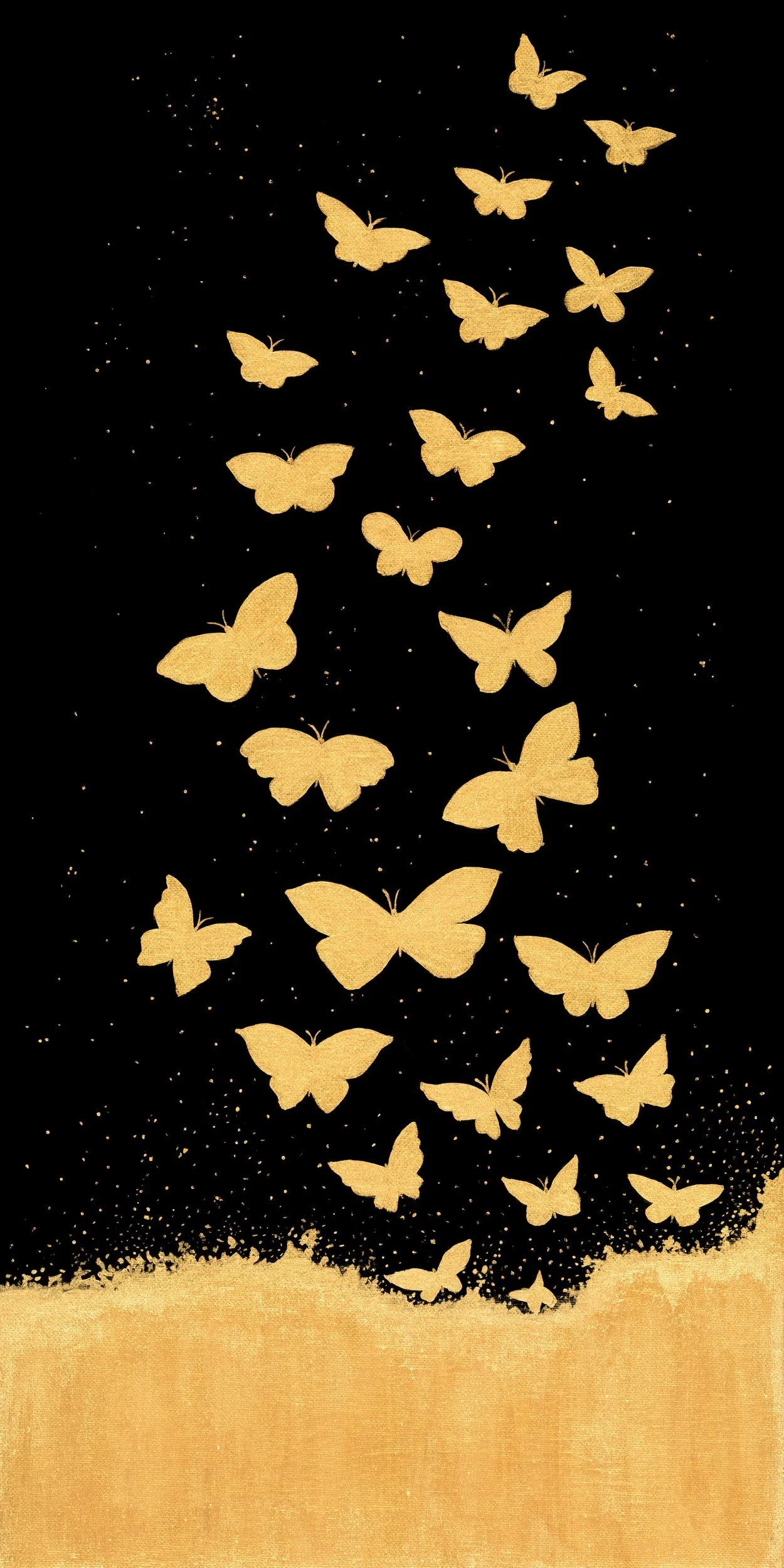 Celestial Migration — Gold Butterflies